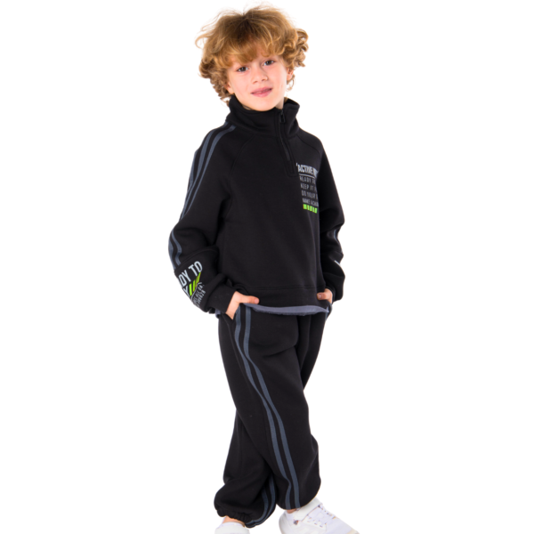 Kids Unisex tracksuit Set (2 pcs) – a sweatshirt and matching pants - Black
