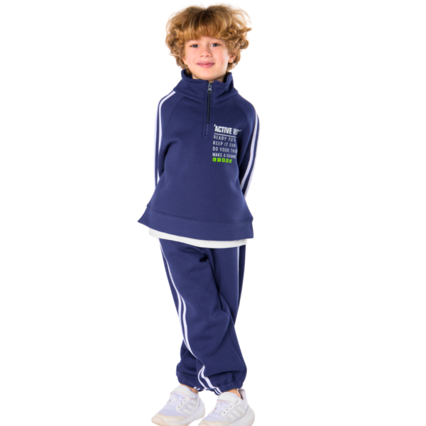 Kids Unisex tracksuit Set (2 pcs) – a sweatshirt and matching pants - Dark Blue