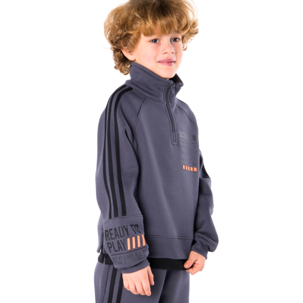 Kids Unisex tracksuit Set (2 pcs) – a sweatshirt and matching pants - Steel Grey
