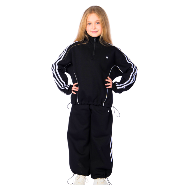 Kids Unisex tracksuit Set (2 pcs) – a sweatshirt and matching pants - Black