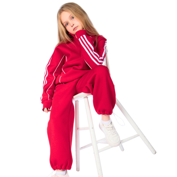Kids Unisex tracksuit Set (2 pcs) – a sweatshirt and matching pants - RED