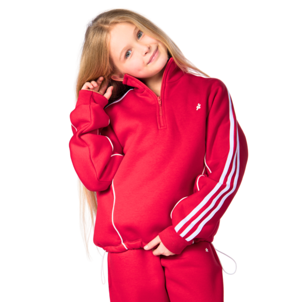 Kids Unisex tracksuit Set (2 pcs) – a sweatshirt and matching pants - RED