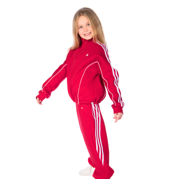 Kids Unisex tracksuit Set (2 pcs) – a sweatshirt and matching pants - RED