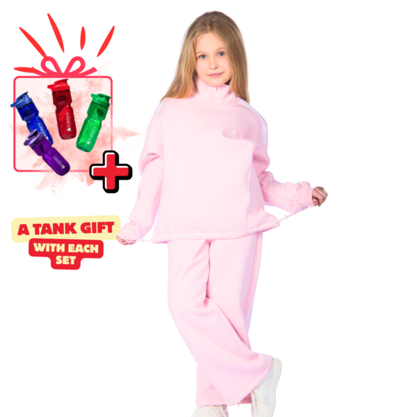 Kids Unisex tracksuit Set (2 pcs) – a sweatshirt and matching pants - PINK