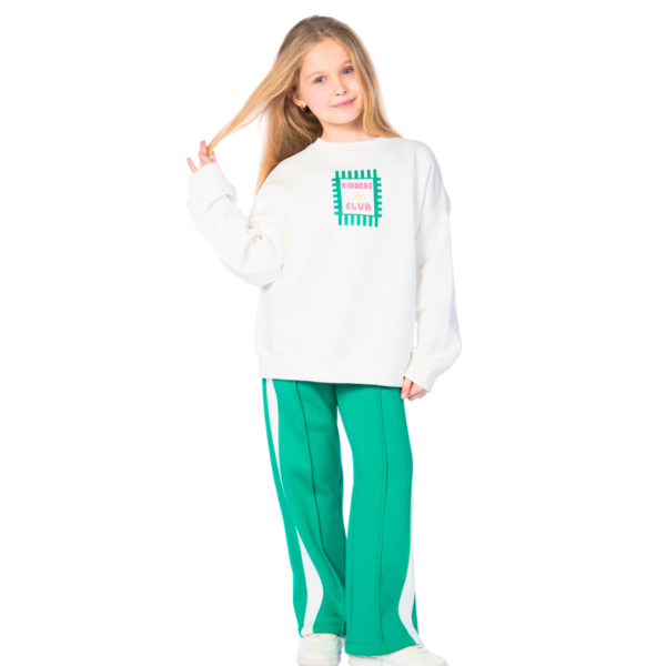 Kids Unisex tracksuit Set (2 pcs) – a sweatshirt and matching pants - GREEN