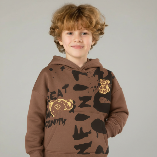 Kids Hoodie (1 piece) – Brown