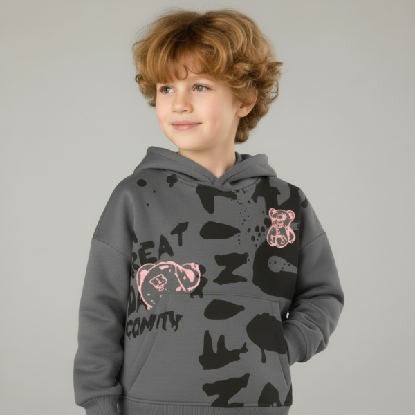 Kids Hoodie (1 piece) – Grey