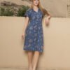 17621AM Women pyjama (half long cotton night shirt)