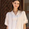 17683-1 Women pyjama (soft half long cotton night shirt)