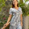 17684-2 Women pyjama (soft half long cotton night shirt)