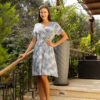 17684-6 Women pyjama (soft half long cotton night shirt)