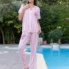 177161-2 Women pyjama (soft pants and a short-sleeve shirt)