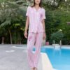177161-A Women pyjama (soft pants and a short-sleeve shirt)