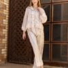 177178-1 Women pyjama (soft pants and a long-sleeve shirt)