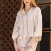 177178-4 Women pyjama (soft pants and a long-sleeve shirt)