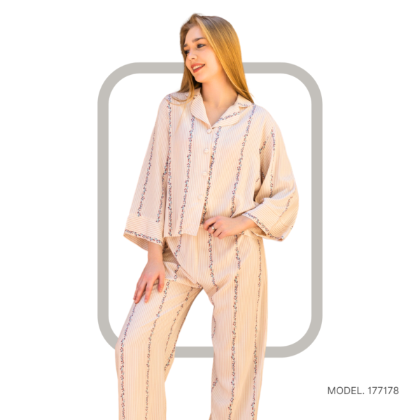 Women pyjama (soft pants and a long-sleeve shirt)
