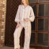 177178-AM Women pyjama (soft pants and a long-sleeve shirt)