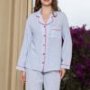 177187-4 Women pyjama (soft pants and a long-sleeve shirt)