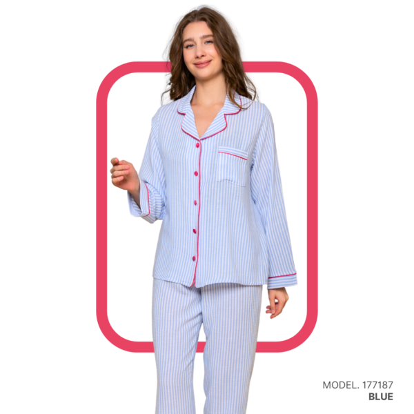 Women pyjama (soft pants and a long-sleeve shirt)