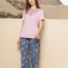 17789-3 Women pyjama (soft pants and a short-sleeve shirt)