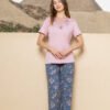 17789-M Women pyjama (soft pants and a short-sleeve shirt)