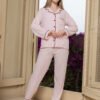 188187-AM Women pyjama (soft pants and a long-sleeve shirt)