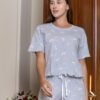 17478-2B Women pyjama (short and a short-sleeve shirt)
