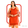 17508 Women pyjama (SET of sleeveless cotton night shirt with semi soft jacket)