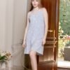 176106B (3) Women’s home wear half long cotton night shirt