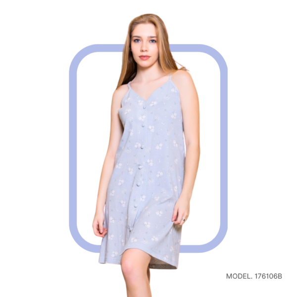 176106 Women’s home wear half long cotton night shirt