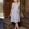 17688 (2) Women’s home wear half long cotton night shirt
