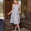 17688 (5) Women’s home wear half long cotton night shirt