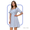 17695 Women pyjama (soft half long cotton night shirt)
