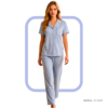 177224 Women pyjama (soft pants and a short-sleeve shirt)