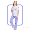 177120 Women pyjama (soft pants and a short-sleeve shirt)