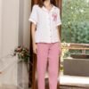 177120P Women pyjama (soft pants and a short-sleeve shirt)