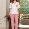 177120P (4) Women pyjama (soft pants and a short-sleeve shirt)