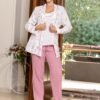 177121 (10) Women’s home wear Set (3 pcs) Pants, sleeveless shirt & soft jacket