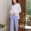 177121 Women’s home wear Set (3 pcs) Pants, sleeveless shirt & soft jacket