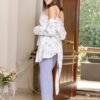 177121B Women’s home wear Set (3 pcs) Pants, sleeveless shirt & soft jacket