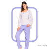 177121 Women’s home wear Set (3 pcs) Pants, sleeveless shirt & soft jacket