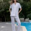 17765B Women pyjama (soft pants and a short-sleeve shirt)
