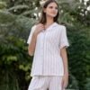 17765P (3) Women pyjama (soft pants and a short-sleeve shirt)