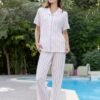 17765P (5) Women pyjama (soft pants and a short-sleeve shirt)