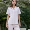 17765P (6) Women pyjama (soft pants and a short-sleeve shirt)