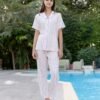 17765P (7) Women pyjama (soft pants and a short-sleeve shirt)