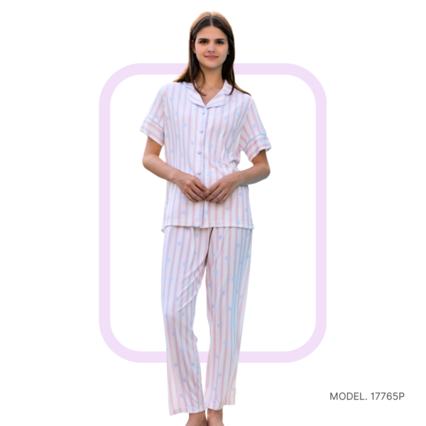 17765 Women pyjama (soft pants and a short-sleeve shirt)