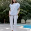 17781B (4) Women pyjama (soft pants and a short-sleeve shirt)