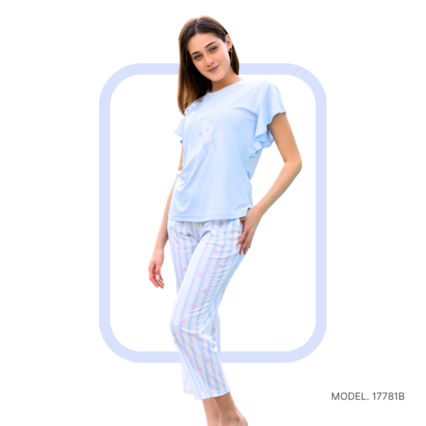 17781 Women pyjama (soft pants and a short-sleeve shirt)
