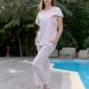 17781P Women pyjama (soft pants and a short-sleeve shirt)